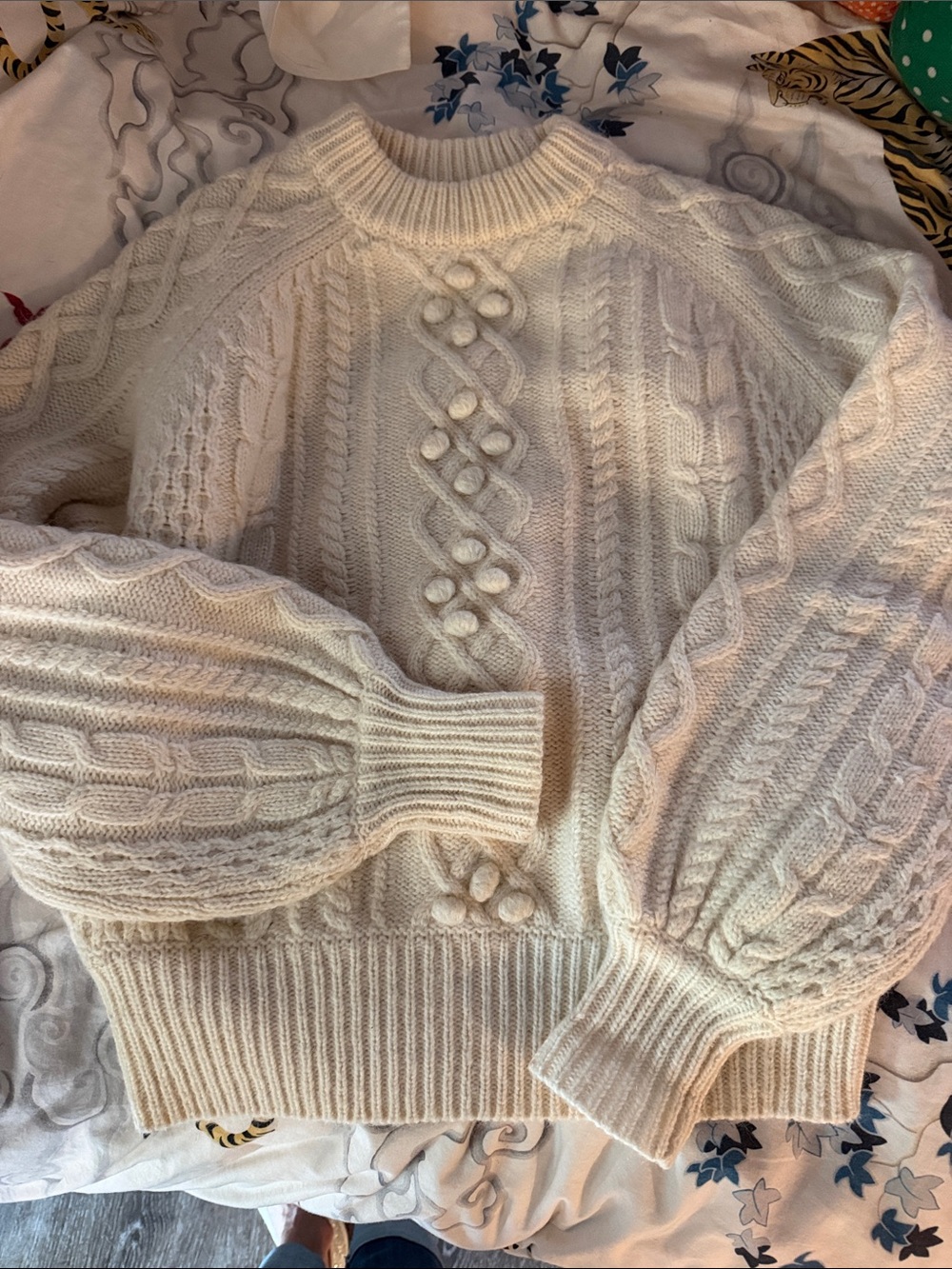 demylee for J.crew fisherman sweater size xs